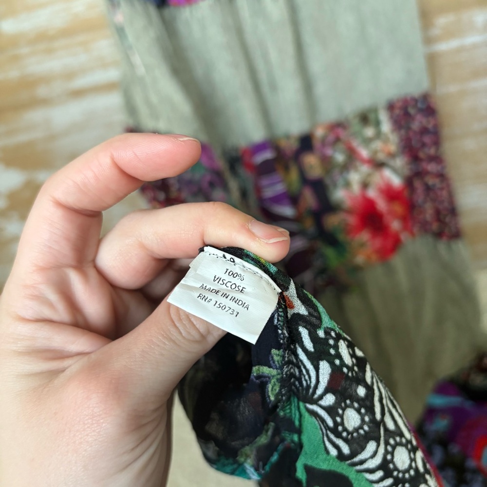 Young Threads Patchwork Embroidered Maxi Dress Hi… - image 5